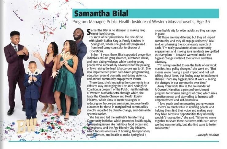 Congrats to Samantha Bilal and the rest of the 2021 Class of 40 Under Forty!