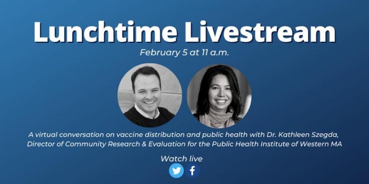 Dr. Kathleen Szegda to appear on Sen. Lesser's "Lunchtime Livestream" this Friday 2/5 at 11:00am